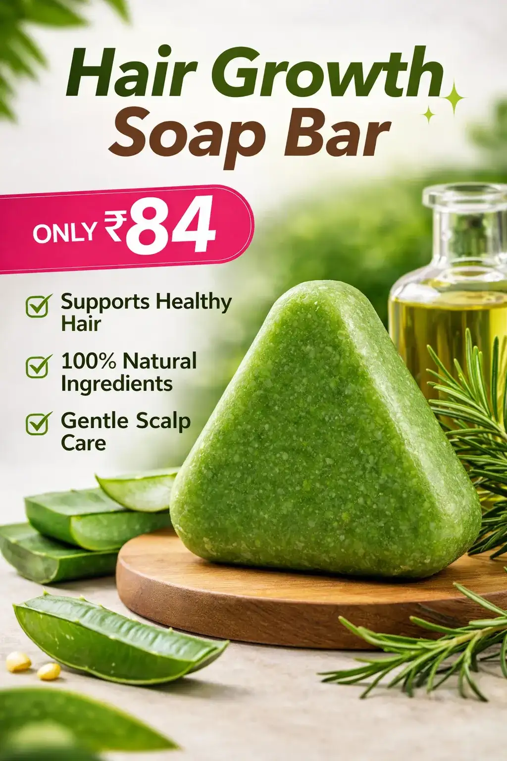 Natural Hair Growth Soap for Strong &amp; Healthy Hair